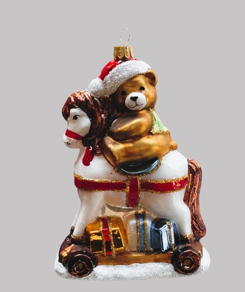 Bauble form: Teddy bear on a horse (79) SZ