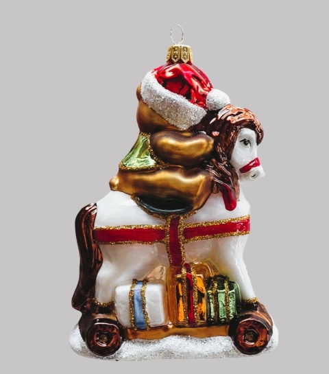 Bauble form: Teddy bear on a horse (79) SZ