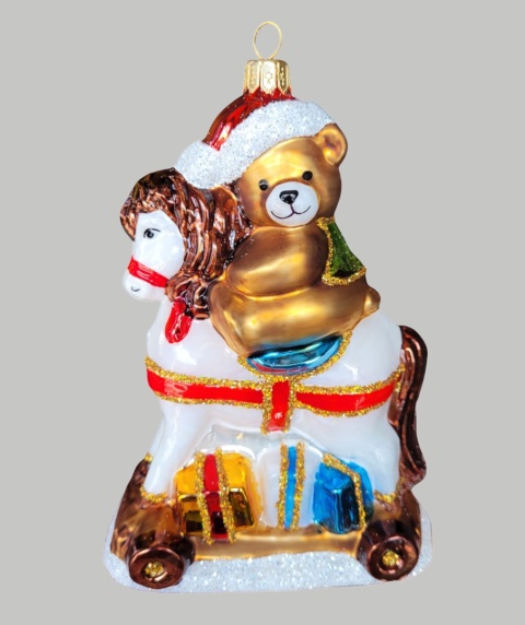Bauble form: Teddy bear on a horse (79) SZ