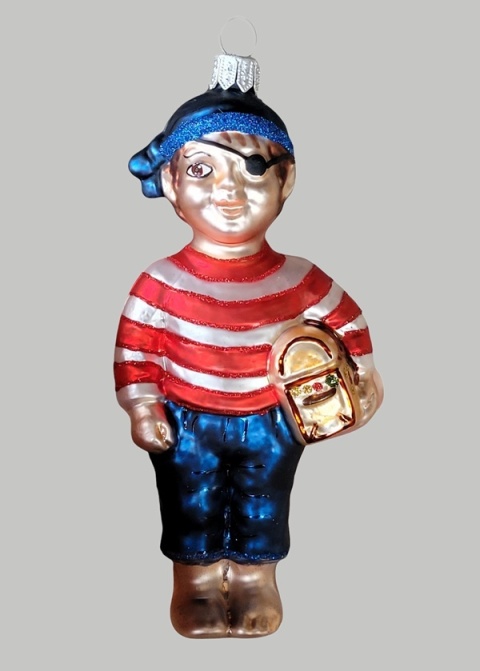 Bombka formowa: Piracik ze skrzynią (163) H