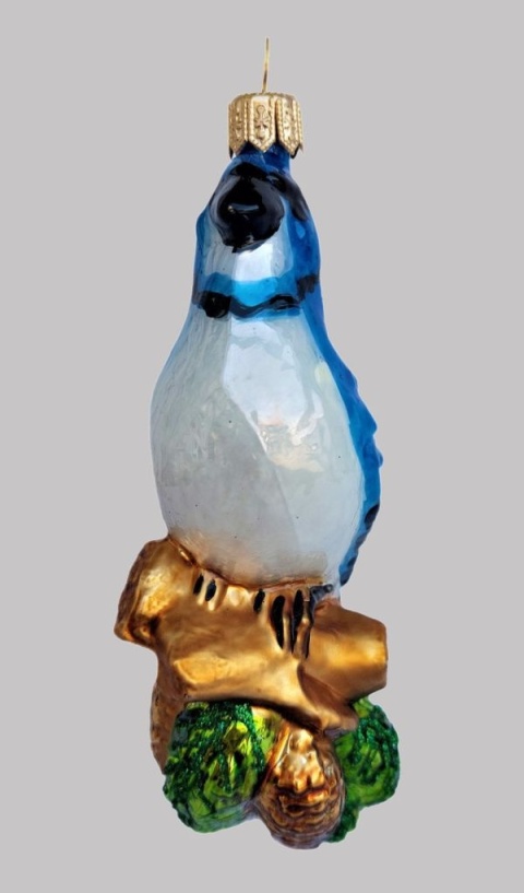 Bombka formowa: Ptaszek kardynał niebieski (209) SZW