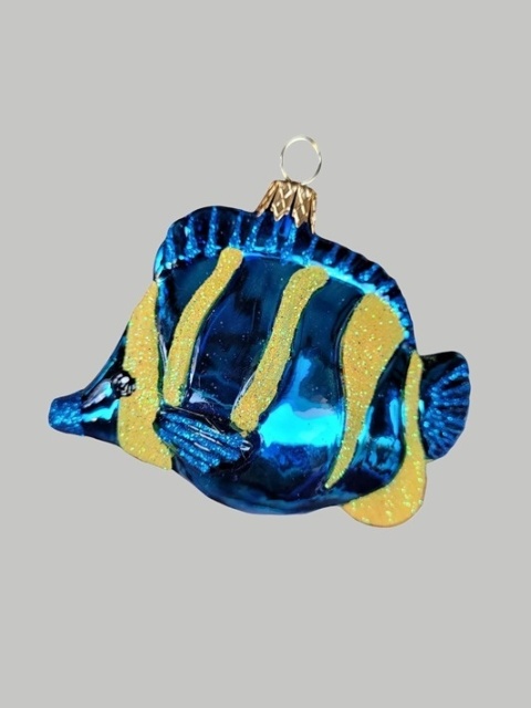 Bombka formowa: Rybka niebiesko żółta (251) D