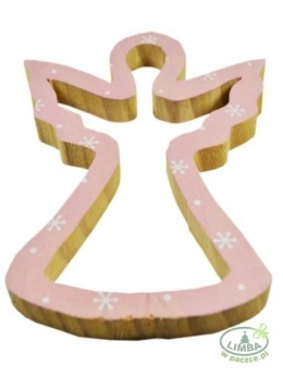 Anioł drewn. róż (CHR250) pak.12