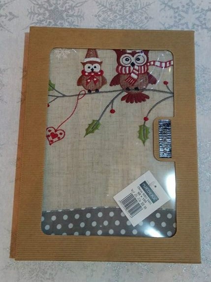 Bieżnik 40*140cm sowy - w ozdobnym pudełku (Niko 2491) -40%