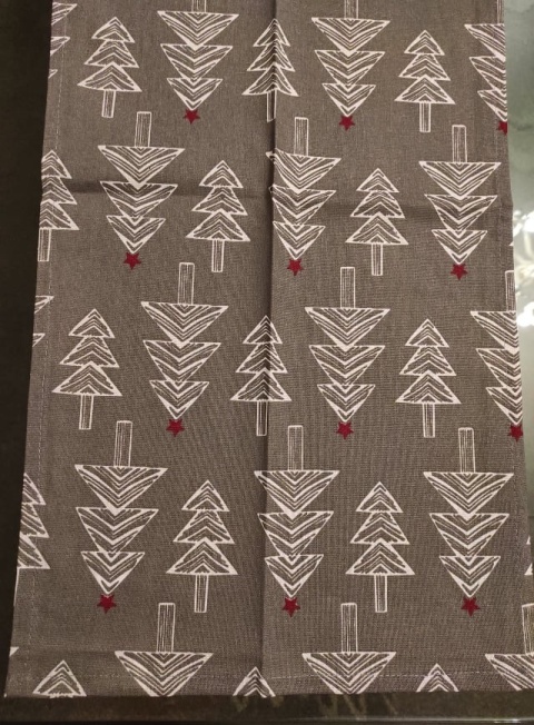 Bieżnik 40*180cm szary w białe choinki (SJ8-4180) -40%