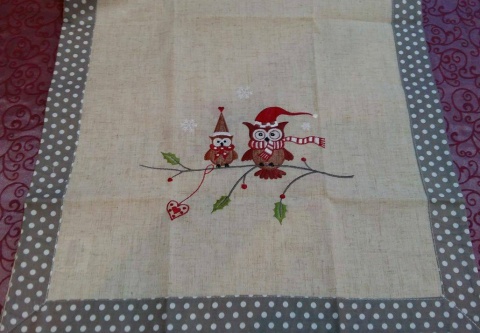 Bieżnik 50*100cm sowy - w ozdobnym pudełku (Niko 2491) -40%