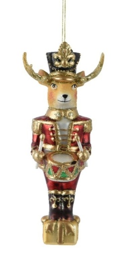 Glass bauble: Nutcracker reindeer (129725)