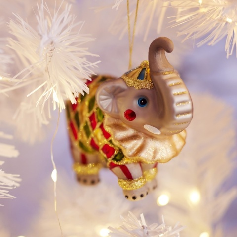 Glass bauble: Circus elephant (129662)