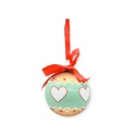 Glass bauble 8cm gingerbread hearts (TG75897)