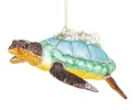 Glass bauble: Turtle with pearls (179950)