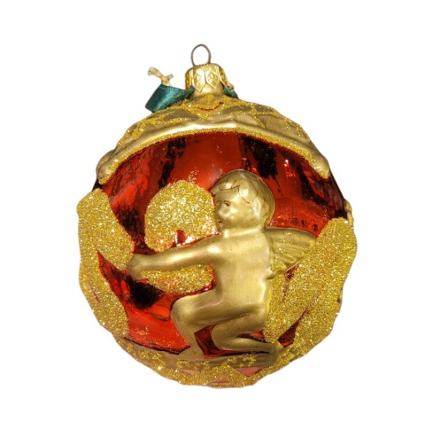 Bombka Komozja fi 11cm z Aniołkiem