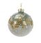 Glass bauble 8cm gray with twigs (526749)