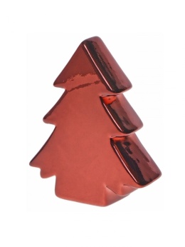 Choinka ceramiczna mała bordowa szkliwiona 9,5*3,3*11,2cm (34232) -50%