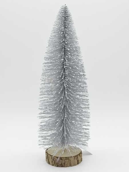 Choinka "szczotka" srebrna duża 35cm (CV20968-1)-20%