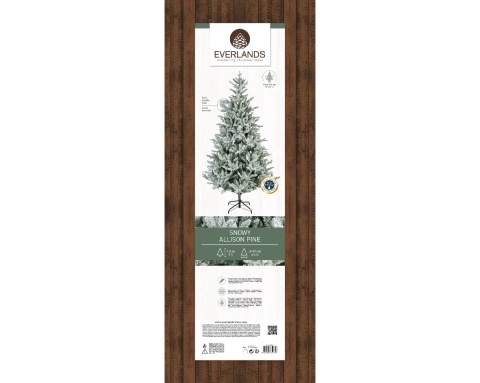 Choinka sztuczna sosna Allison śnieżona 180cm fi 112cm (689855)