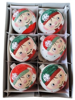 Bombki 80 dekorowane op.6szt. MALOWANA BAJKA