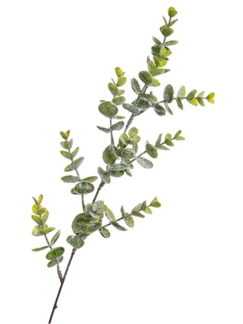 Frosted boxwood branch 55cm (GL03517)