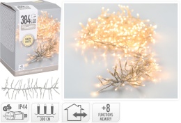 384LED light garland 2.8m warm transparent cable (AX8550410)