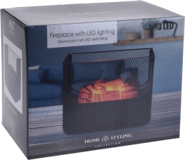 Kominek metalowy czarny na baterie (HZ1911860) -20%