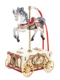 Carousel horse 20cm music box, polyresin (146570)