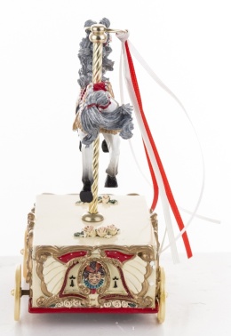 Konik karuzelowy 20cm pozytywka, poliresing (146570)