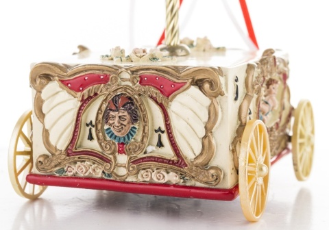 Carousel horse 20cm music box, polyresin (146570)