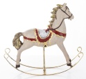 Rocking horse, gray, large, polyresin (171422)