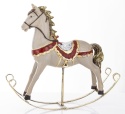 Rocking horse, gray, large, polyresin (171422)