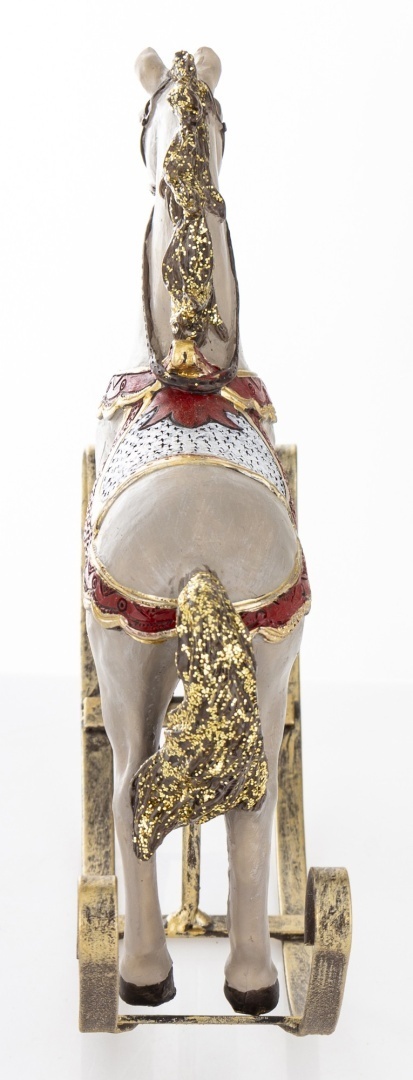 Rocking horse, medium gray, polyresin (171413)