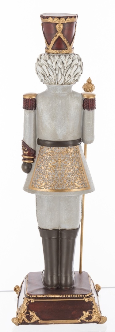 Dziadek do orzechów 42cm szary na podstawie poliresing (156496)