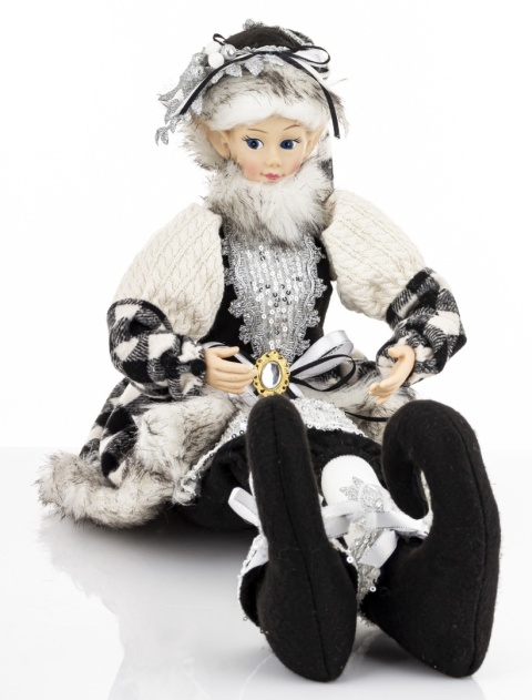 Elf sitting in a checkered coat (174416)