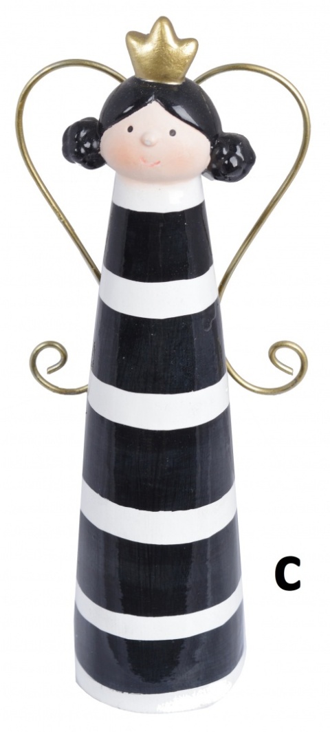 Figurka ceramiczna czarna 3wzory h:19*5*5cm (4030)-20%