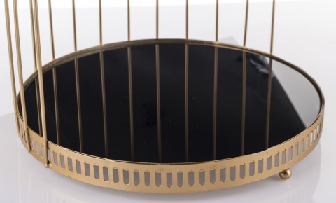 Klatka metal. złota 50cm otwarta dwa lusterkowe poziomy (144824) h:50*fi31cm