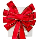 MAXI 3D bow red velvet gold edge (RF0555)