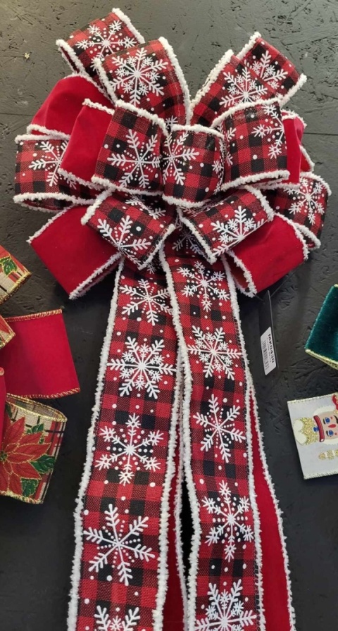 Kokarda MAXI 3D świąteczna krata śnieżynki (MK0430)