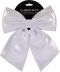 Silver ribboned foam bow, medium size, 28x28cm (513069)