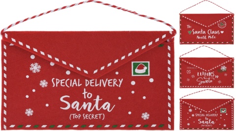 Koperta czerwony filc zapinana MAXI 2wz. (051978) h:38*50cm