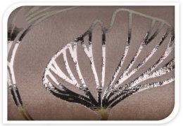 Materiał welurowy beżowy złoty miłorząb (008969) 28*150cm -30%