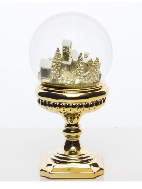 Gold water globe on base (124951)