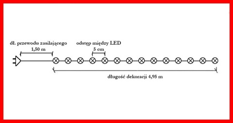 LED lamps 100L 5m warm (652/21/LED/WW)