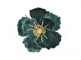 Magnolia velvet dark green gold glitter (CV37465-6)