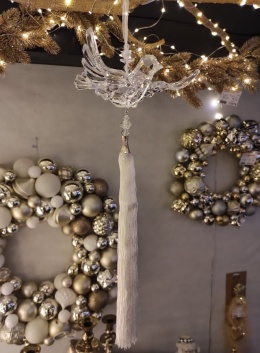 Ptak akrylowy z białym chwostem 50*23cm (PS0327)-20%