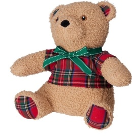 Teddy bear door stopper red checkered (512084)
