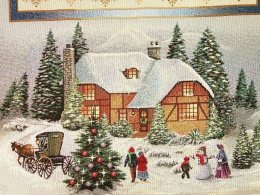 Obrus gobelinowy Eden 100x100cm Świąteczne miasteczko (SW247)