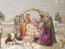 Obrus gobelinowy kwadrat 100x100cm Święta Rodzina (SW279)