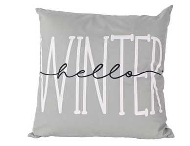 Hello Winter gray pillow 40x40cm (TG80090-1)