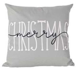 Pillow 40x40cm gray Marry Christmas (TG80090-1)