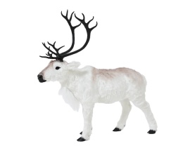 Standing reindeer 99cm fur light beige 99x103x30cm (720027)
