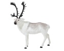 Standing reindeer, very large, fur, light beige, 177x150x56cm (720026)