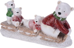 Rodzina misiów ceramicznych na sankach (046797)-20%